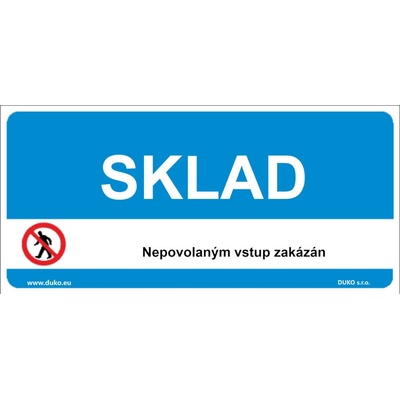 DUKO SKLAD Formát: 300 x 150 mm, Materiál: plast 0,5 mm, samolepící vinylová fólie