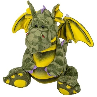 Mikro Плюшен дракон 23см зелен седнал