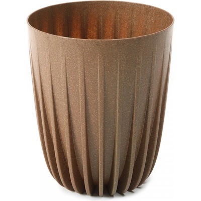 Lepaso Plastový květináč Mira eco wood 250 mm přírodní dřevo