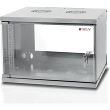 Techly závěsná ECO 19'' 6U/450 mm, skleněné dveře, zmontovaná, šedá