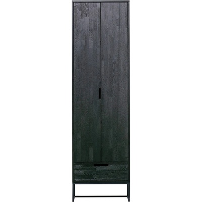 Черен гардероб от масивен ясен 60x210 cm Silas - WOOOD (373384-BN)