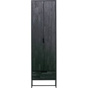 WOOOD Черно шкафче от масивен ясен 60x210x36 cm Silas - WOOOD (373384-BN)
