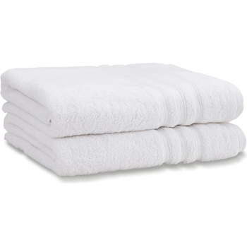 Catherine Lansfield Бели памучни хавлиени кърпи в комплект от 2 бр. от тери 90x140 cm Zero Twist - Catherine Lansfield (TW/42260/W/BS2/WH)