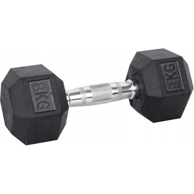 inSPORTline HEXSTEEL ocelová pogumovaná 1 ks 8 kg