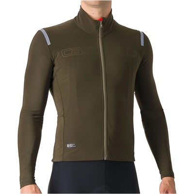 Castelli Мъжка фланелка с дълъг ръкав за колоездене Castelli Tutto Nano Ros Jersey Cycling jersey - Dark Tarmac (056-3781-0312)