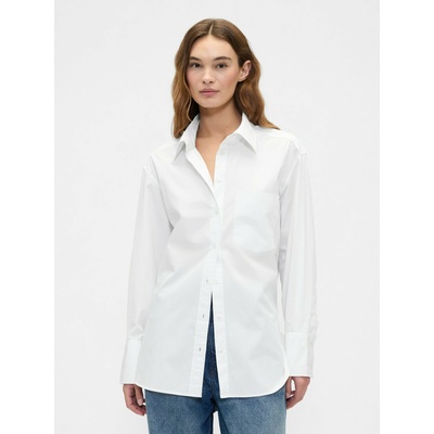Oversize поплинова риза с лого Big Shirt GAP GAP | Byal | ЖЕНИ | S