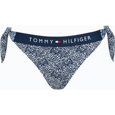 Tommy Hilfiger Долнище на бански костюм Tommy Hilfiger Cheeky Side Tie Print illustrated wave dark night navy