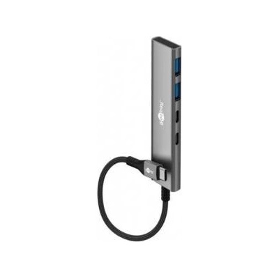Goobay Slim 4-Port USB Hub, USB-C to USB-C/USB-A, 5 Gbit/s | 76563