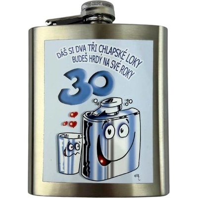 DIVJA Dárková placatka Dáš si dva tři chlapské loky 30tka 200 ml