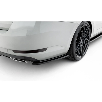 Maxton Design boční difuzory pod zadní nárazník pro Škoda Superb Mk3, černý lesklý plast ABS