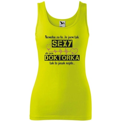 Dobrý Triko dámské tílko s potiskem Sexy doktorka Limetková – Zboží Dáma