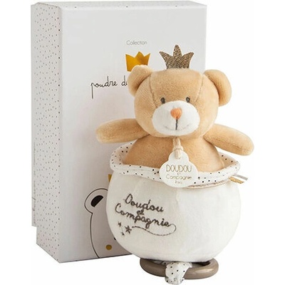 Doudou Darčeková sada - Plyšový medvedík hrajúci melódiu 14 cm - poškodený obal