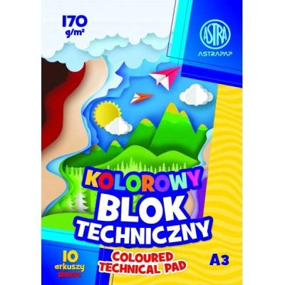 Astra Technický blok A3/10 pastelová barva 170 g
