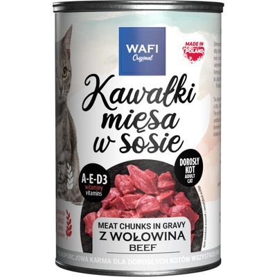 WAFI mäsové konzervy pre mačky s hovädzím mäsom 415 g