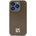 DKNY Кейс DKNY Leather Pattern Metal Logo MagSafe за iPhone 15 Plus / 14 Plus, кафяв (3666339261801)
