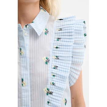 MUNTHE Риза munthe must дамска в синьо със стандартна кройка с класическа яка 252102725224 (252102725224)