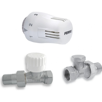 NOVASERVIS Sada na radiatory s termostatem přímá 1/2" - ZTM01