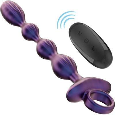 Вибриращ анален стимулатор, мъниста, 19, 8см. - Intense Jackie (D-242064)