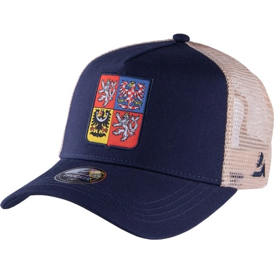 Trucker FLLÖS T-CAP CZECH 8 modrábielamix