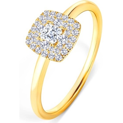 Savicki zásnubní prsten žluté zlato diamanty SAVSAR104XDIA4Y