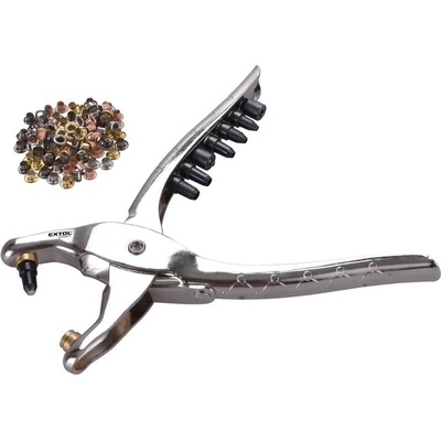 Kleště děrovací-drukovací sada se 100ks oček, Ř2,5-5mm EXTOL-CRAFT