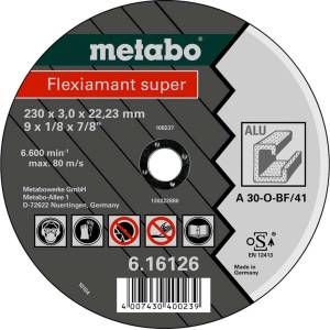 Metabo - Режещ диск за алуминий 115x22, 23 мм 616751000 (616751000)