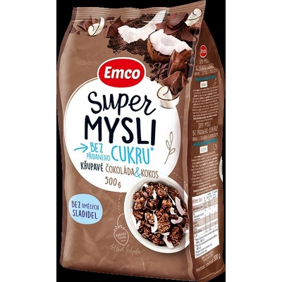 Emco Super mysli bez přidaného cukru čokoláda a kokos 500 g – Zbozi.Blesk.cz