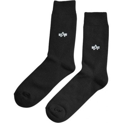 Alpha Industries Basic Socks 3 Pack pánske ponožky 3 páry v balení čierna
