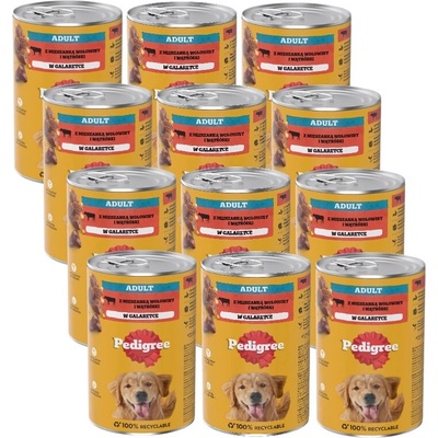 Pedigree Adult s hovězím masem v želé 12 x 1200 g