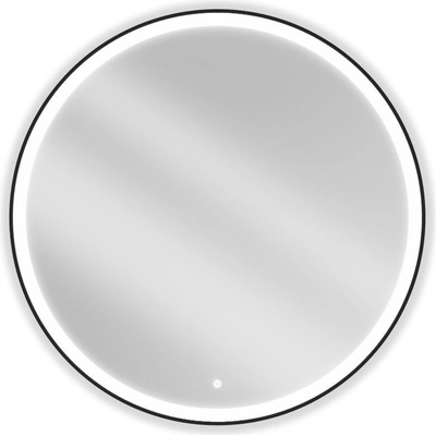 Mexen Esso огледало за баня с подсветка, кръгло 100 см, LED 6000K, анти-пара, черна рамка - 9825-100-100-611-70 (9825-100-100-611-70)