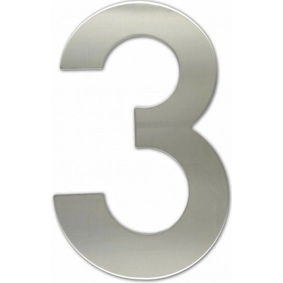 Číslica "3" fasádna 200mm NEREZ S Nerez