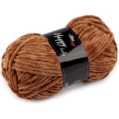 Stoklasa Pletací žinylková příze Happy Baby 100 g Balení: 1 ks, Varianta: 17 (41048) hnědá 17 (41048) hnědá