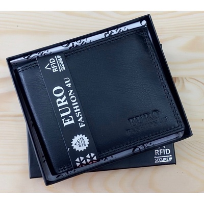 EURO FASHION4U pánská kožená Euro Fashion černá rfid secure