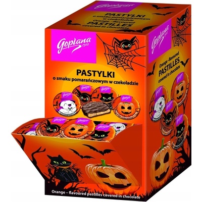 Goplana Halloween pastilky oranžové v čokoládě 2,5 kg