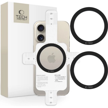 Tech-Protect 2 броя MagSafe пръстени от Tech Protect MMP-110 MagSafe Magnetic Ring - Черни (5906302380466)