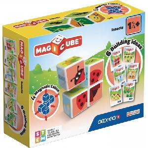 Geomag Магнитен конструктор, Geomag, Magicube, Насекоми и карти 121, 11 части