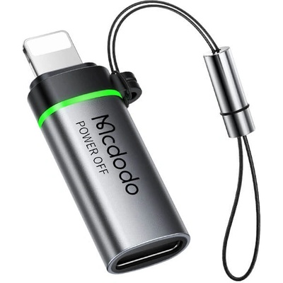 Mcdodo Адаптер от USB-C женско към Lightning мъжко за Apple устройства с Lightning порт - Mcdodo USB-C to Lightning Adapter PD 36W (OT2590) (тъмносив) (OT-2590)