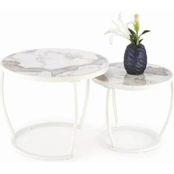 ЕВРОМАР Комплект масички ines бежов мрамор/бяло (100.002.0319)