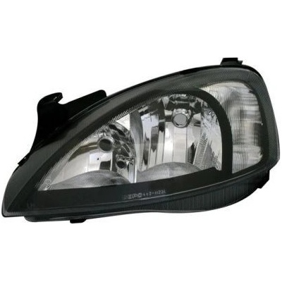 Depo Кристални фарове за Opel Corsa (2001-2006) - черни