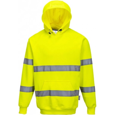 Portwest B304 Hi Vis reflexná mikina s kapucňou žltá