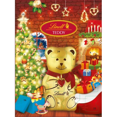 LINDT Adventný kalendár Teddy u stromečku 172g