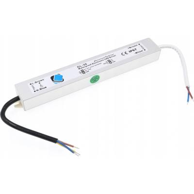 AKB-Poland NAPÁJECÍ ZDROJ 24V LED Vodotěsný Hermetický Pro Pásky MONO RGB 30W IP67 ÚZKÝ