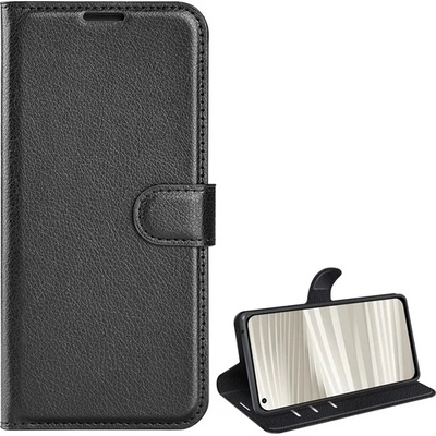 Gigapack Realme GT2 Pro 5G GIGAPACK калъф с поставка, кожен ефект FLIP, премиум, BLACK GP-115338 (GP-115338)
