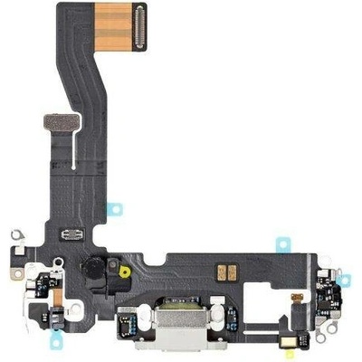 Apple iPhone 12, 12 Pro - Nabíjecí Konektor + Flex Kabel (White), White