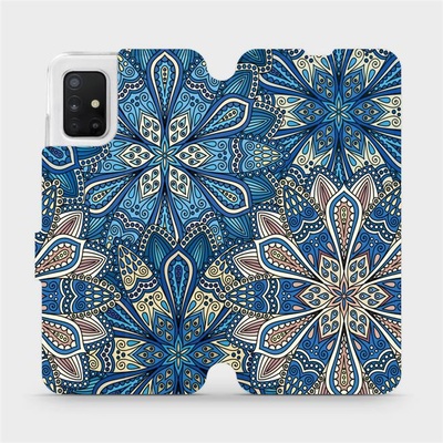 Pouzdro Mobiwear parádní flip Samsung Galaxy A51 - V108P Modré mandala květy