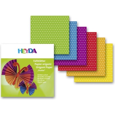 Heyda Origami 15x15cm 66 listů 70g puntík