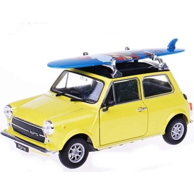 Welly MOQ Mini cooper 1300 with surf yellow 1:24