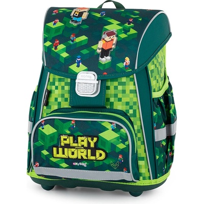 Karton P+P batoh Premium Playworld Minecraft zelená