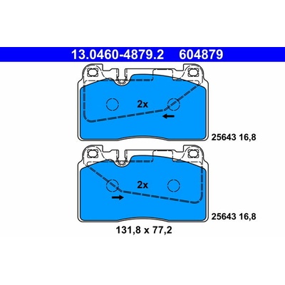 ATE 604879 Súprava brzdových doštičiek 13.0460-4879.2