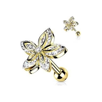 Šperky4U cartilage piercing do ucha CP1086-GD